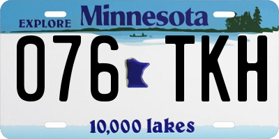 MN license plate 076TKH