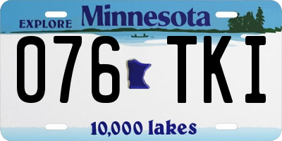 MN license plate 076TKI
