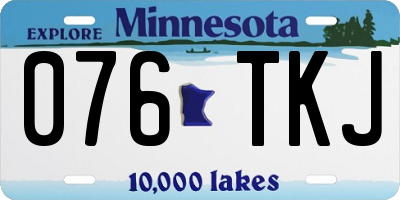 MN license plate 076TKJ