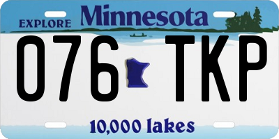 MN license plate 076TKP