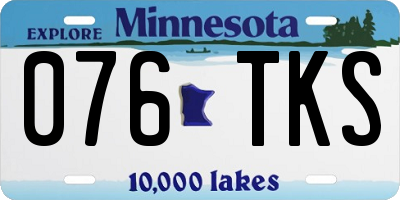 MN license plate 076TKS