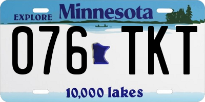 MN license plate 076TKT
