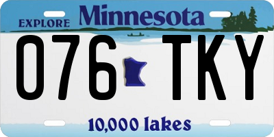 MN license plate 076TKY