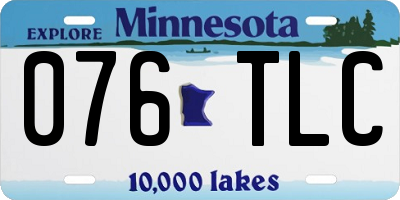 MN license plate 076TLC