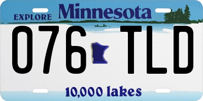MN license plate 076TLD