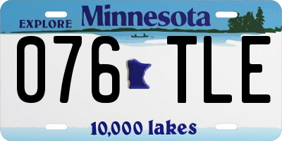 MN license plate 076TLE