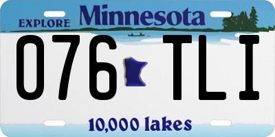 MN license plate 076TLI