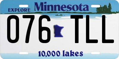 MN license plate 076TLL