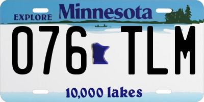 MN license plate 076TLM