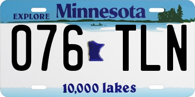 MN license plate 076TLN