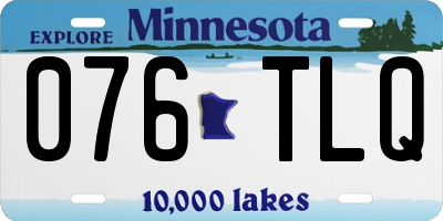 MN license plate 076TLQ