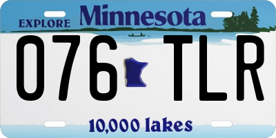 MN license plate 076TLR