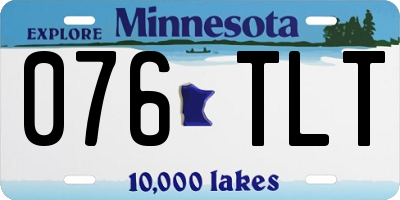 MN license plate 076TLT