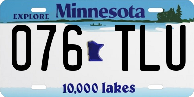 MN license plate 076TLU