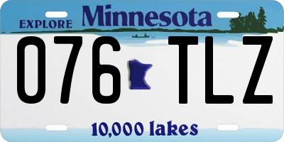 MN license plate 076TLZ