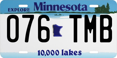 MN license plate 076TMB