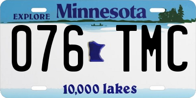 MN license plate 076TMC