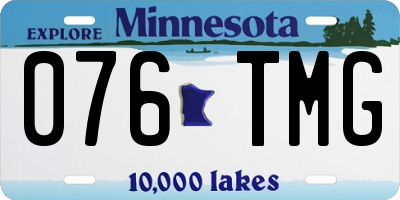 MN license plate 076TMG
