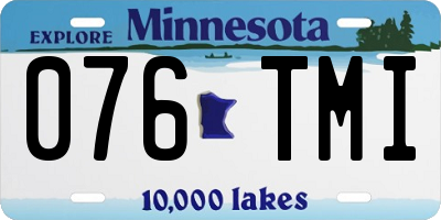 MN license plate 076TMI
