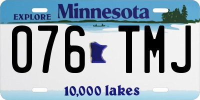 MN license plate 076TMJ