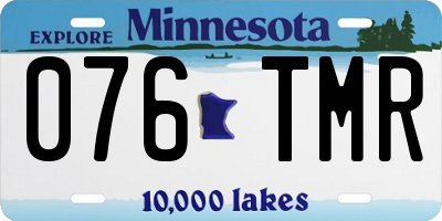 MN license plate 076TMR