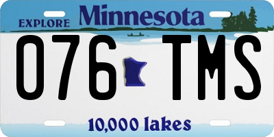 MN license plate 076TMS