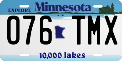 MN license plate 076TMX