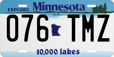 MN license plate 076TMZ