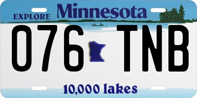 MN license plate 076TNB