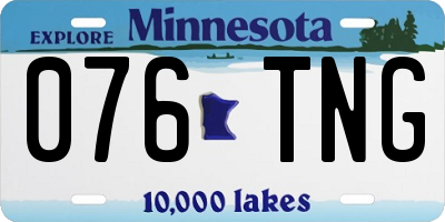 MN license plate 076TNG