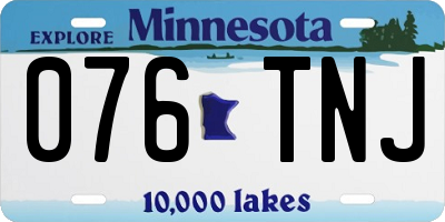 MN license plate 076TNJ