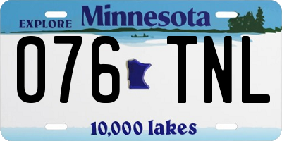 MN license plate 076TNL