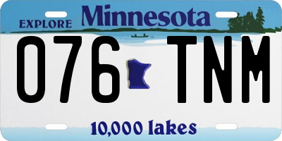 MN license plate 076TNM