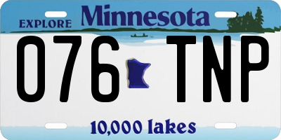 MN license plate 076TNP