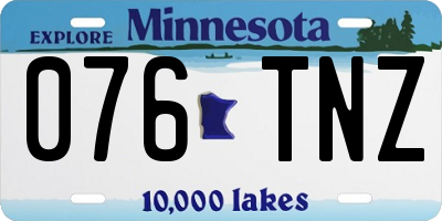 MN license plate 076TNZ
