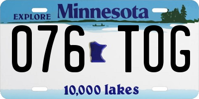 MN license plate 076TOG