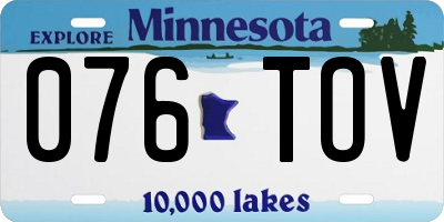 MN license plate 076TOV