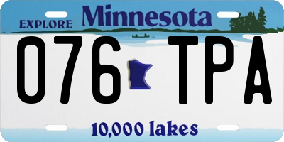 MN license plate 076TPA
