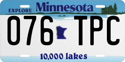 MN license plate 076TPC