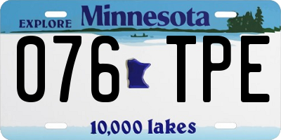 MN license plate 076TPE