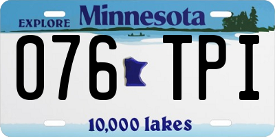 MN license plate 076TPI