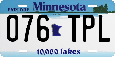 MN license plate 076TPL