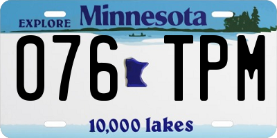 MN license plate 076TPM