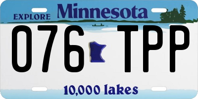 MN license plate 076TPP