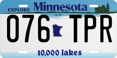 MN license plate 076TPR