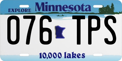 MN license plate 076TPS