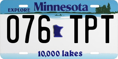 MN license plate 076TPT