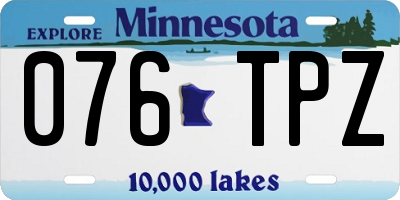MN license plate 076TPZ
