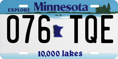 MN license plate 076TQE