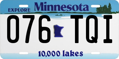 MN license plate 076TQI